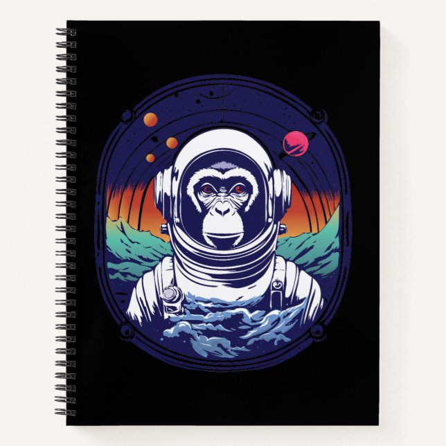 Space Monkey Astronaut Notebook (Front)