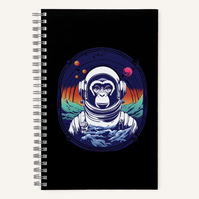 Space Monkey Astronaut Notebook (Front)