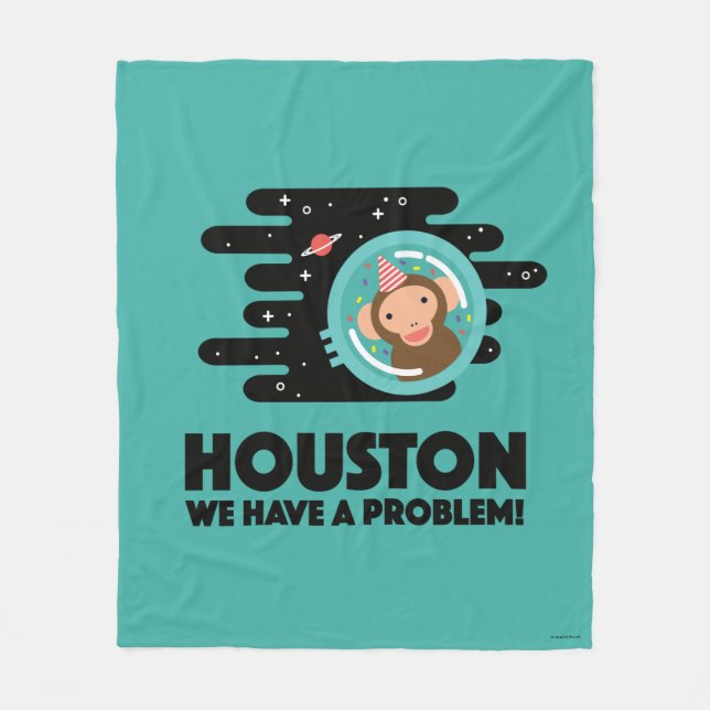 Space Monkey Fleece Blanket (Front)
