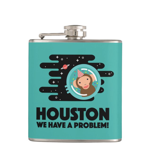 Space Monkey Hip Flask (Front)
