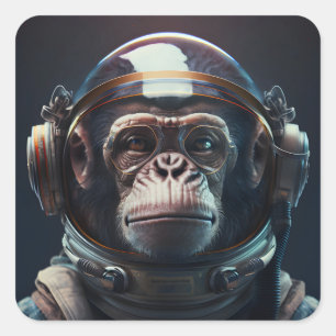 Space Monkey Square Sticker