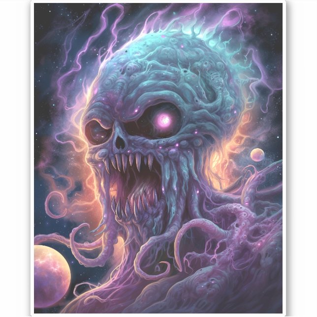 Space Monster Horror Art (Front)