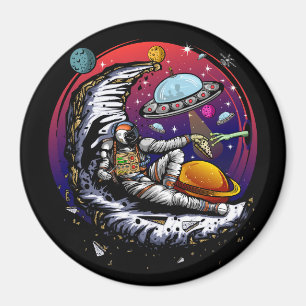 Space Moon Cheese Magnet