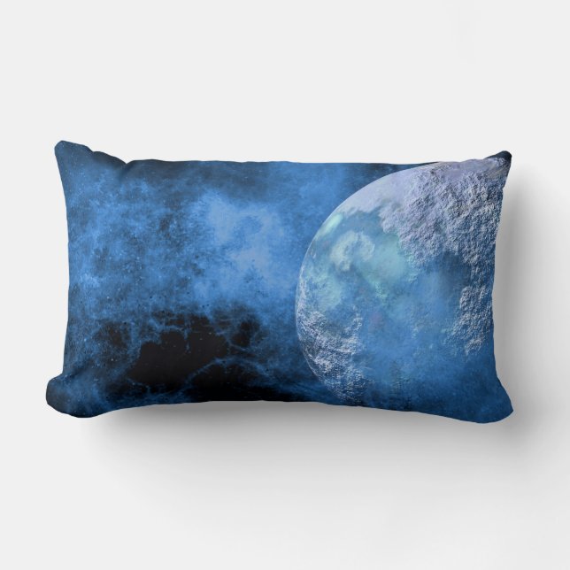Space Moon Decorative Throw Pillow (Front)