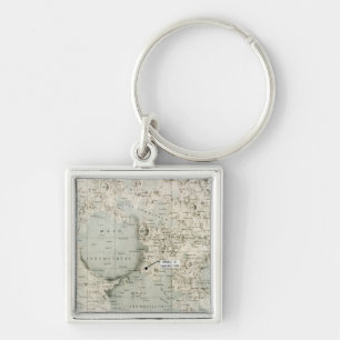 SPACE: MOON MAP, 1972 KEYCHAIN