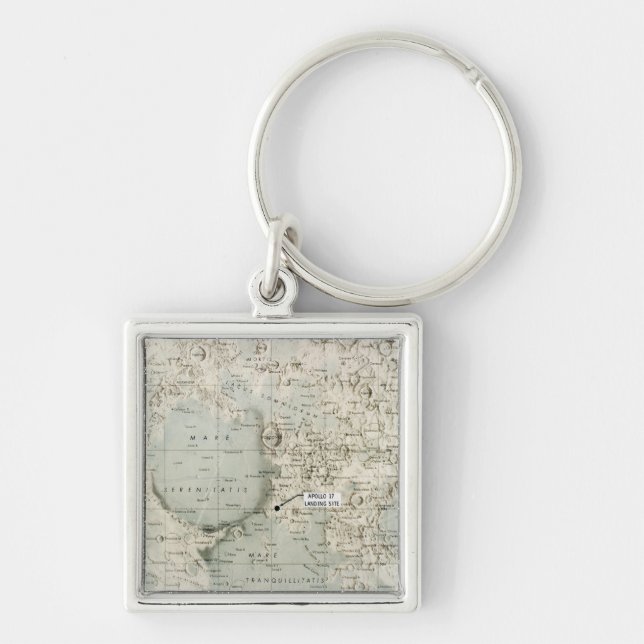 SPACE: MOON MAP, 1972 KEYCHAIN (Front)