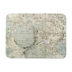SPACE: MOON MAP, 1972 MAGNET