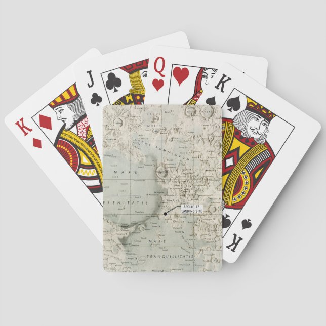 SPACE: MOON MAP, 1972 PLAYING CARDS (Back)