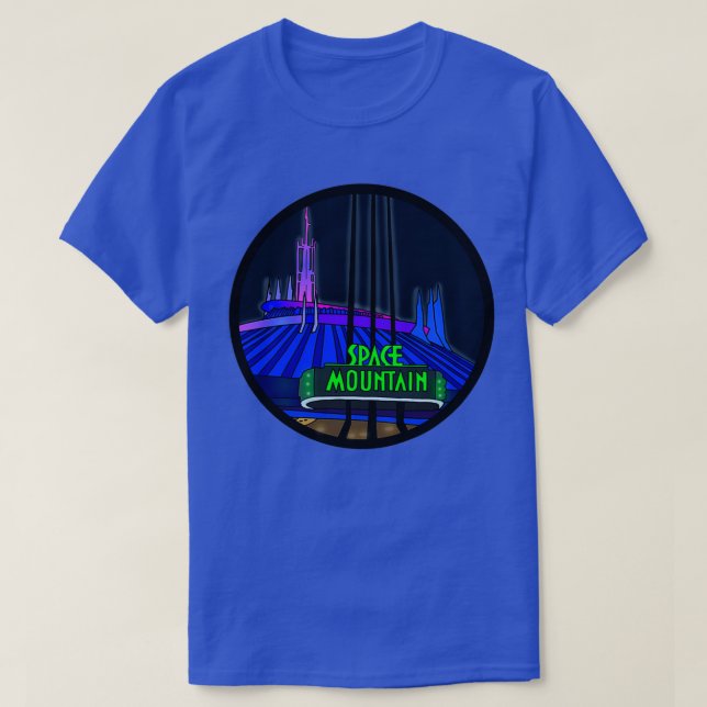 Space Mountain View T-Shirt (Design Front)