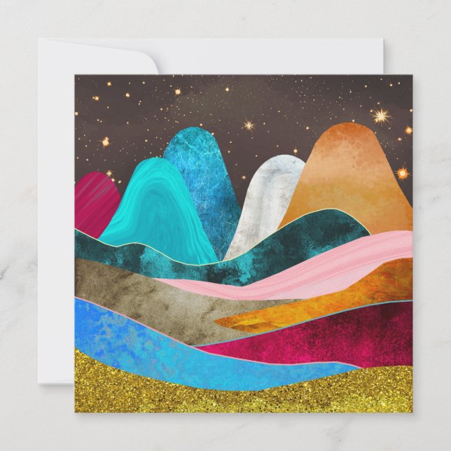 Space Mountains Invitation (Front)