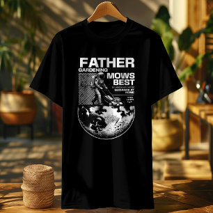 Space Mower Dad Shirt Astronaut Lawn Humour