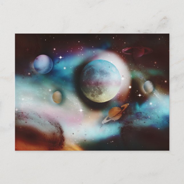 Space nebula & stars postcards (Front)