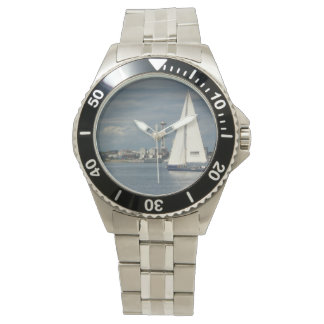 Space Needle and Sailboat Customizable Watch