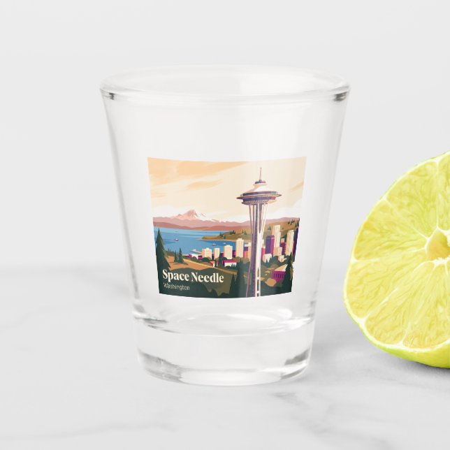 Space Needle Washington Shot Glass (Front)