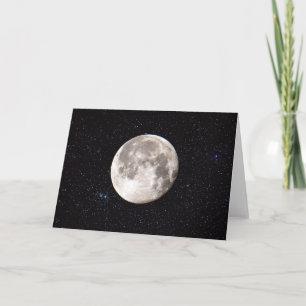 Space Night Sky Moon Card