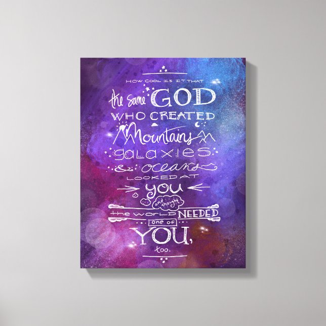 Space nursery art galaxy stars moon theme playroom canvas print (Front)