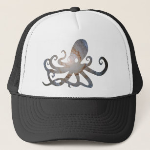 Space octopus trucker hat