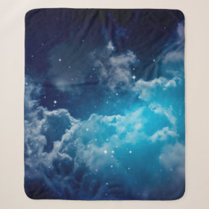 Space of night sky with cloud and starssky,night,b sherpa blanket