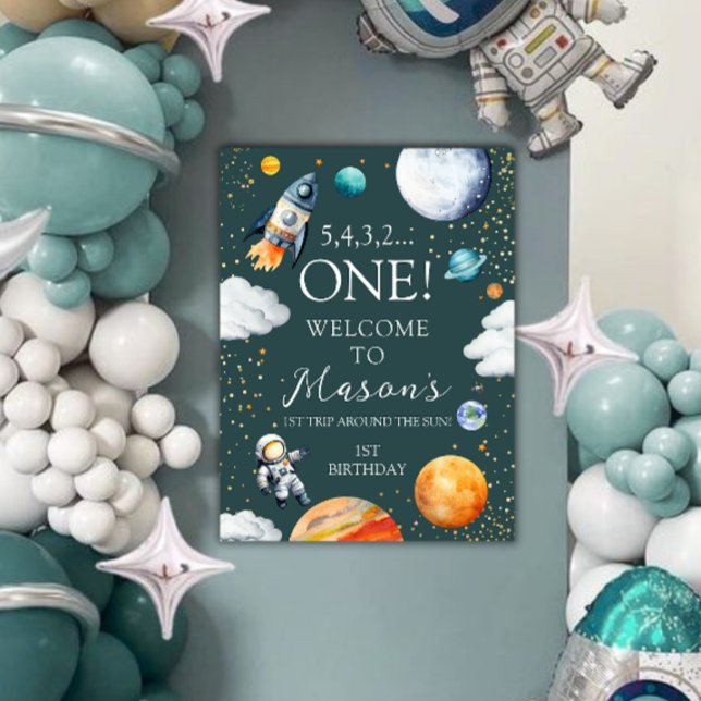 Space One Birthday Welcome Poster (Créateur téléchargé)