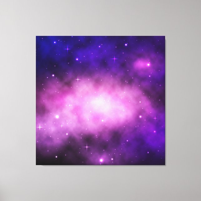 Space or Galaxy Background with Shining Stars  Canvas Print (Front)