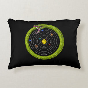 Space Ouroboros Solar System Accent Pillow