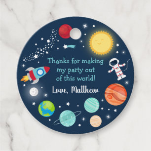 Space Out Of This World Birthday Favour Tags