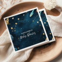 Space Outer Baby Shower Navy