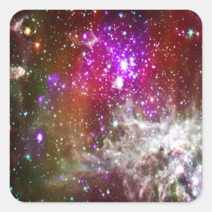 Space - Pacman Nebula Square Sticker