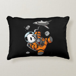 Space Panda Bear Astronaut Galaxy Cosmic Animal Accent Pillow