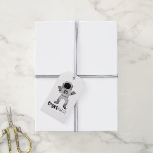 Space Party Astronaut, Birthday Gift Tags