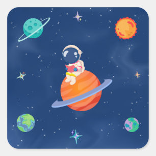 Space Party Collection! Square Sticker