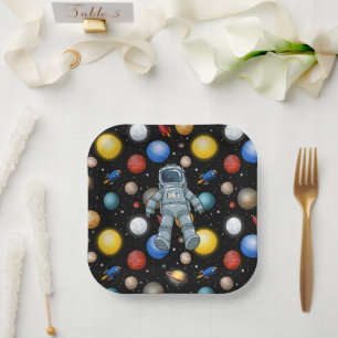 Space Party  Paper Plate