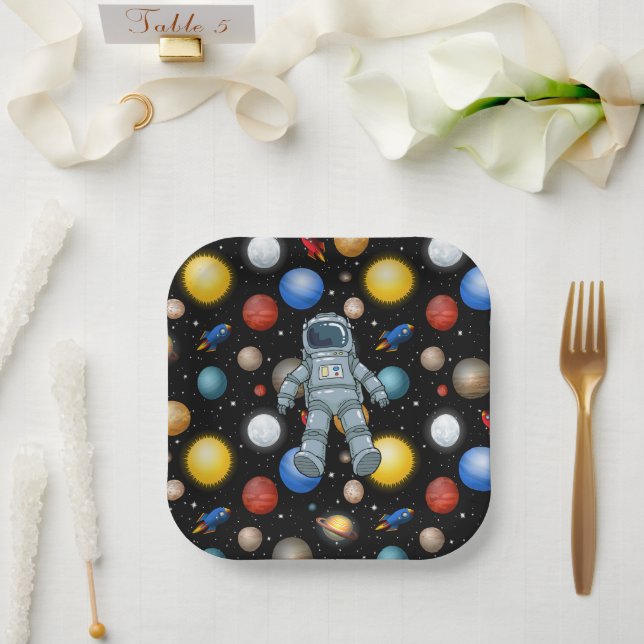 Space Party  Paper Plate (Wedding)