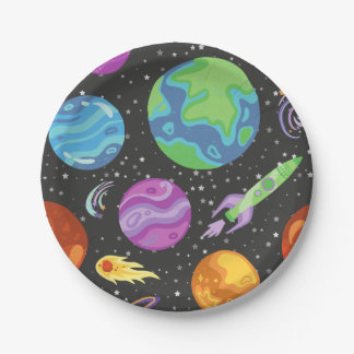 Space Party Paper Plates Galaxy Birthday Theme