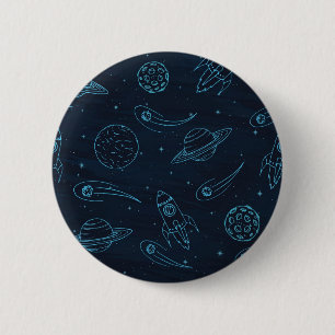 Space pattern 2 inch round button