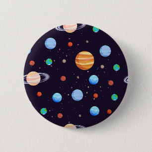 Space pattern 2 inch round button