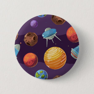 Space pattern 2 inch round button
