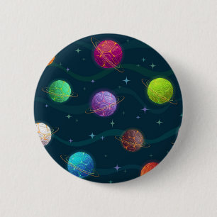 Space pattern 2 inch round button