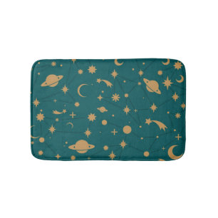 Space pattern bath mat