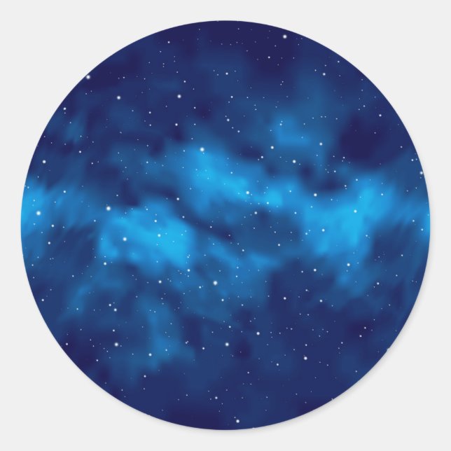 Space pattern classic round sticker (Front)