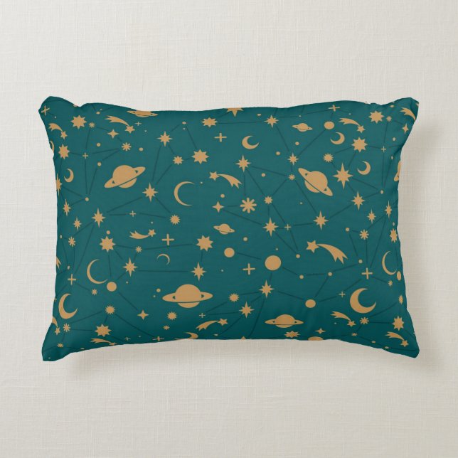 Space pattern decorative pillow (Front)