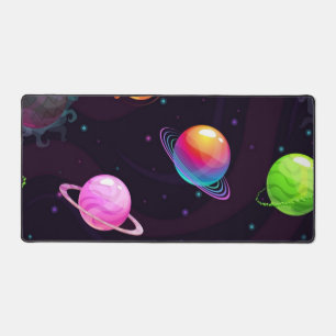 Space pattern desk mat