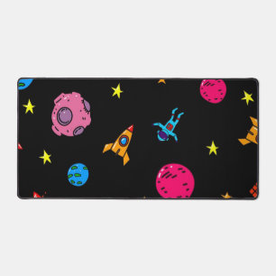 Space pattern desk mat