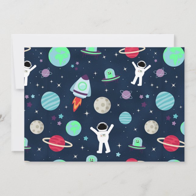 Space Pattern illustration Announcement (Front)