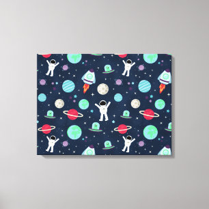 Space Pattern illustration Canvas Print
