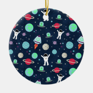 Space Pattern illustration Ceramic Ornament