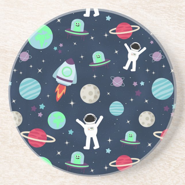 Space Pattern illustration Coaster (Front)