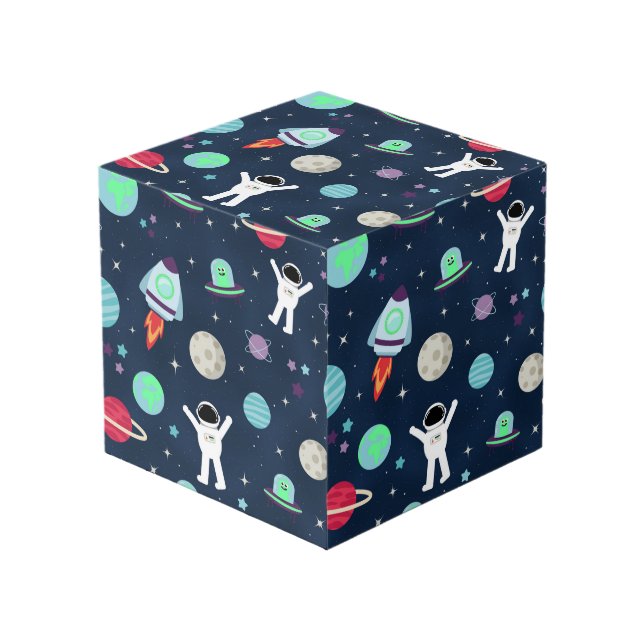 Space Pattern illustration Cube (Front Angled)