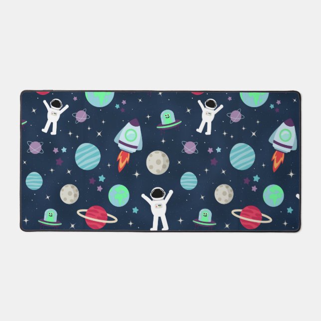 Space Pattern illustration Desk Mat (Front)