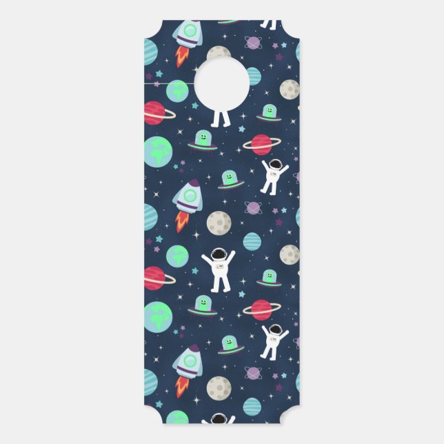 Space Pattern illustration Door Hanger (Front)